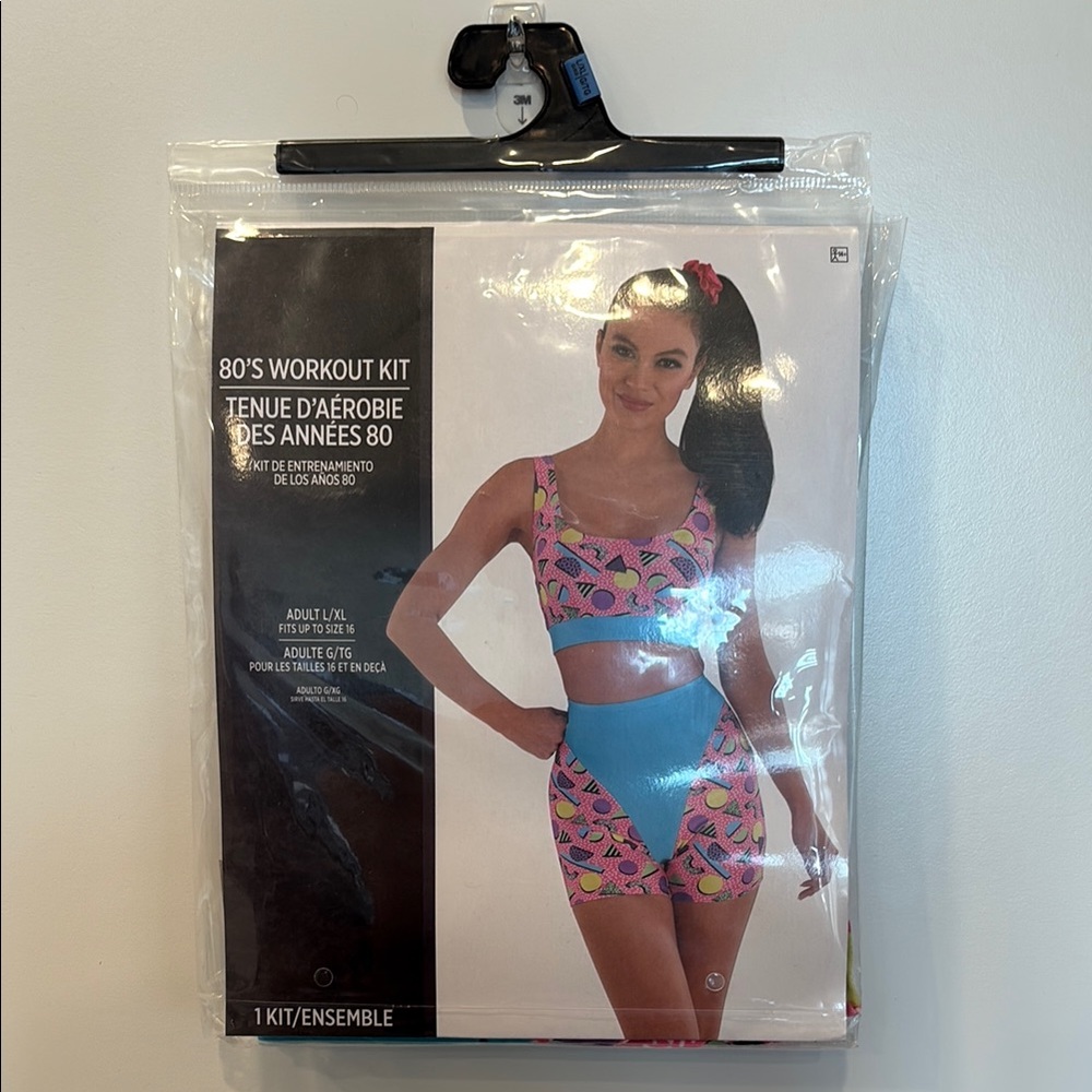 80's Workout Kit with Pink and Blue Pattern